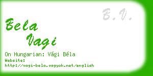 bela vagi business card